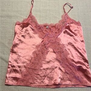 Silky lace tank
